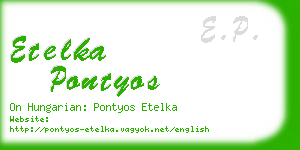 etelka pontyos business card